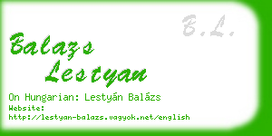 balazs lestyan business card