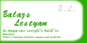 balazs lestyan business card